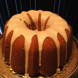 Sour Cream Pound Cake with Vanilla Glaze