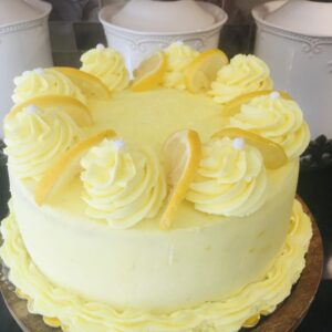 Lemon Velvet Cake with Lemon Buttercream Frosting
