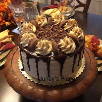 Reese’s Peanut Butter Chocolate Cake with Peanut Butter Buttercream Frosting